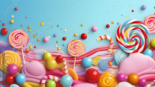 delicious background candy food illustration tasty sugary, colorful dessert, confectionery snack delicious background candy food