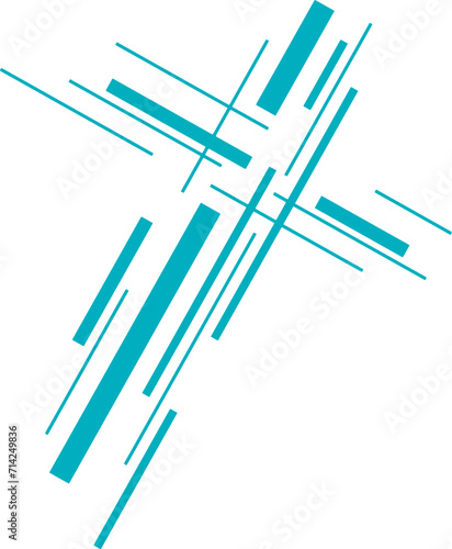 Asymmetric abstract background with blue lines