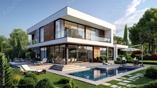 Modern and luxurious dream house caters to house rentals, buying and selling, and investment ventures, ideal property for various business endeavors © Matthew