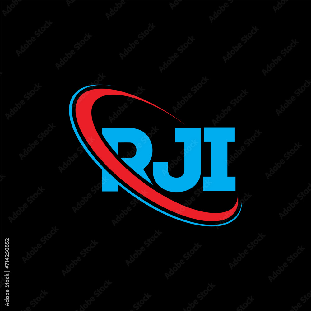 RJI logo. RJI letter. RJI letter logo design. Initials RJI logo linked with circle and uppercase monogram logo. RJI typography for technology, business and real estate brand.