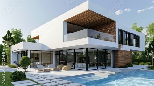 A modern and luxurious dream house, ideal for various property business purposes, including house rental, buying and selling, and investment