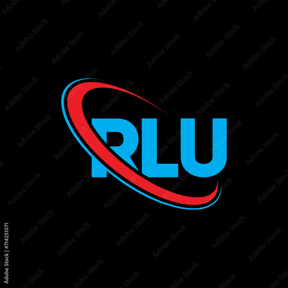 RLU logo. RLU letter. RLU letter logo design. Initials RLU logo linked with circle and uppercase monogram logo. RLU typography for technology, business and real estate brand.