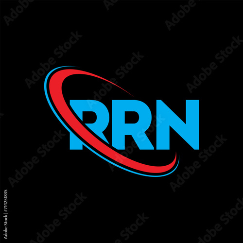 RRN logo. RRN letter. RRN letter logo design. Initials RRN logo linked with circle and uppercase monogram logo. RRN typography for technology  business and real estate brand.