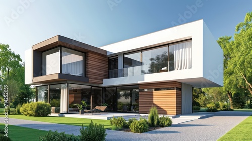 Ideal for business rentals, homes for sale, and advertising, this modern house concept provides inspiration with a focus on luxurious and contemporary living spaces.