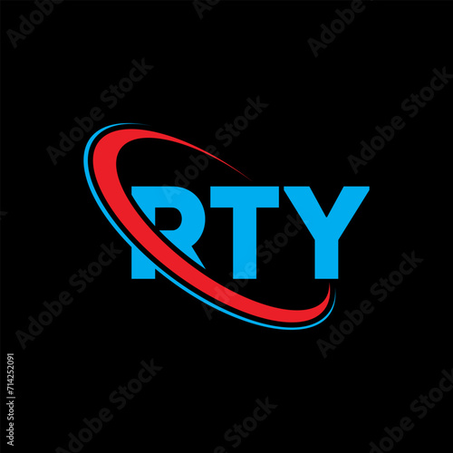 RTY logo. RTY letter. RTY letter logo design. Initials RTY logo linked with circle and uppercase monogram logo. RTY typography for technology, business and real estate brand.
