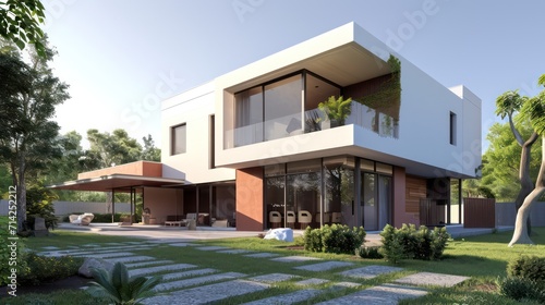 Ideal concept inspiration for showcasing modern houses in business rentals, homes for sale, and advertisements focusing on luxury and contemporary design.  © Matthew