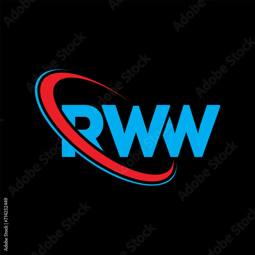 RWW logo. RWW letter. RWW letter logo design. Initials RWW logo linked with circle and uppercase monogram logo. RWW typography for technology, business and real estate brand. photo
