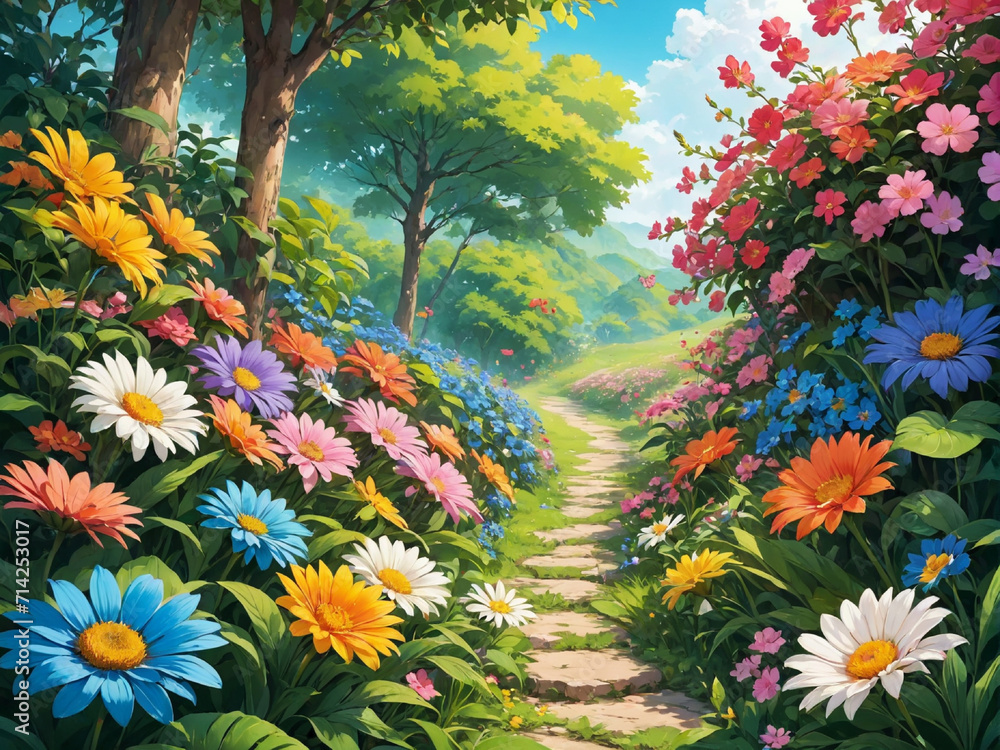 Beautiful Background With Beautiful Flowers