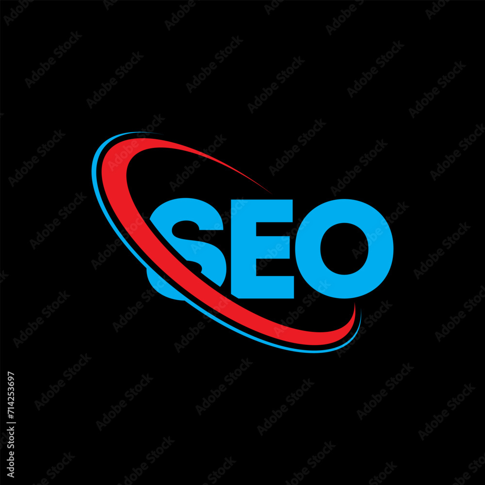 SEO logo. SEO letter. SEO letter logo design. Initials SEO logo linked with circle and uppercase monogram logo. SEO typography for technology, business and real estate brand.