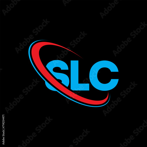 SLC logo. SLC letter. SLC letter logo design. Initials SLC logo linked with circle and uppercase monogram logo. SLC typography for technology, business and real estate brand. photo