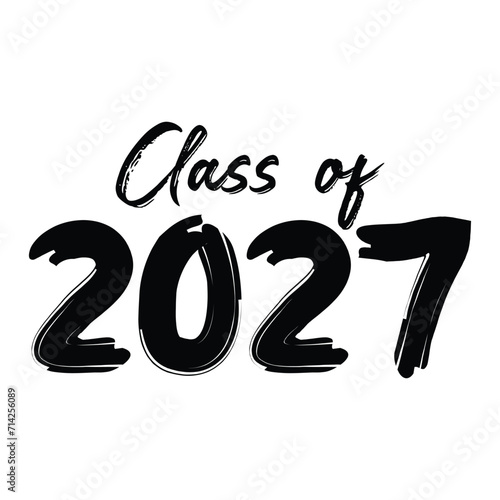 Senior class of 2027 text vector 