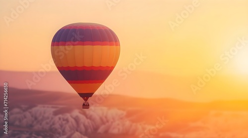 a hot air balloon flying in the sky © KWY