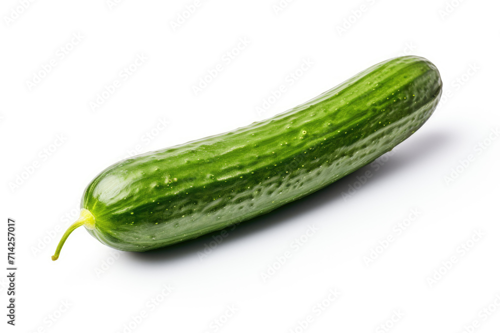 Single cucumber, isolated white background Single cucumber, isolated white background