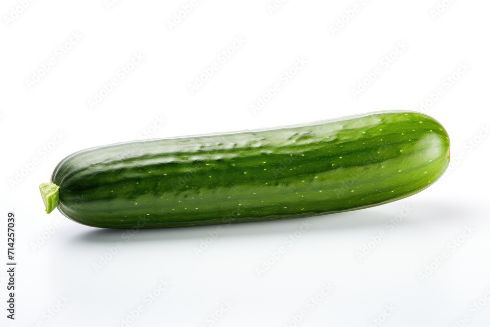 Single cucumber, isolated white background Single cucumber, isolated white background