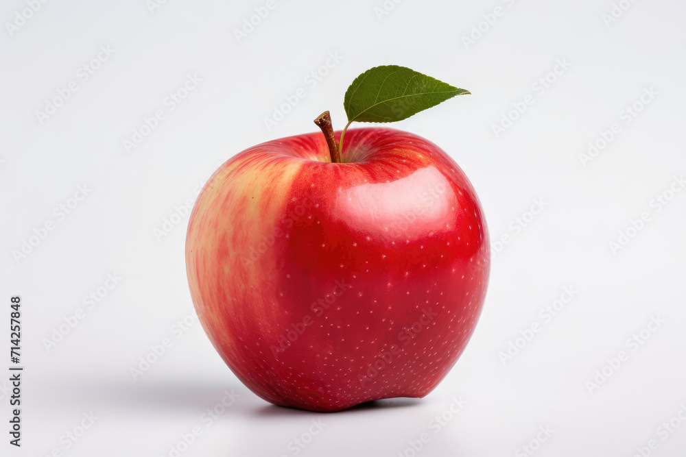 Single red apple, isolated white background Single red apple, isolated white background