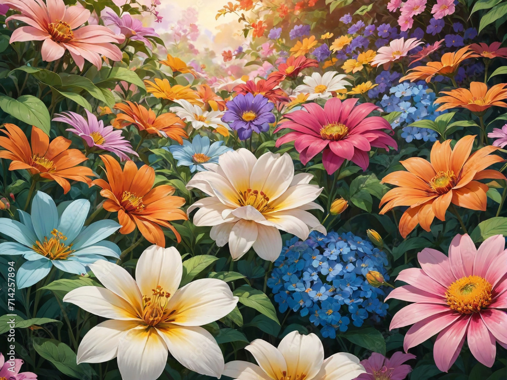 Beautiful Background With Beautiful Flowers Beautiful Background With Beautiful Flowers