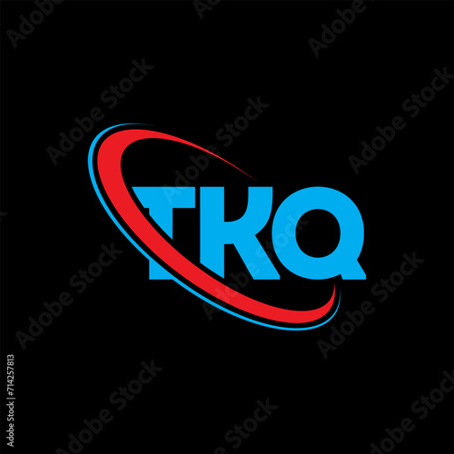 TKQ logo. TKQ letter. TKQ letter logo design. Initials TKQ logo linked with circle and uppercase monogram logo. TKQ typography for technology, business and real estate brand.