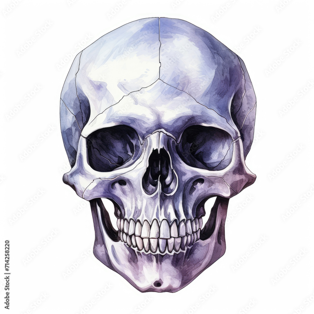 Fototapeta premium Skeleton head isolated on white background