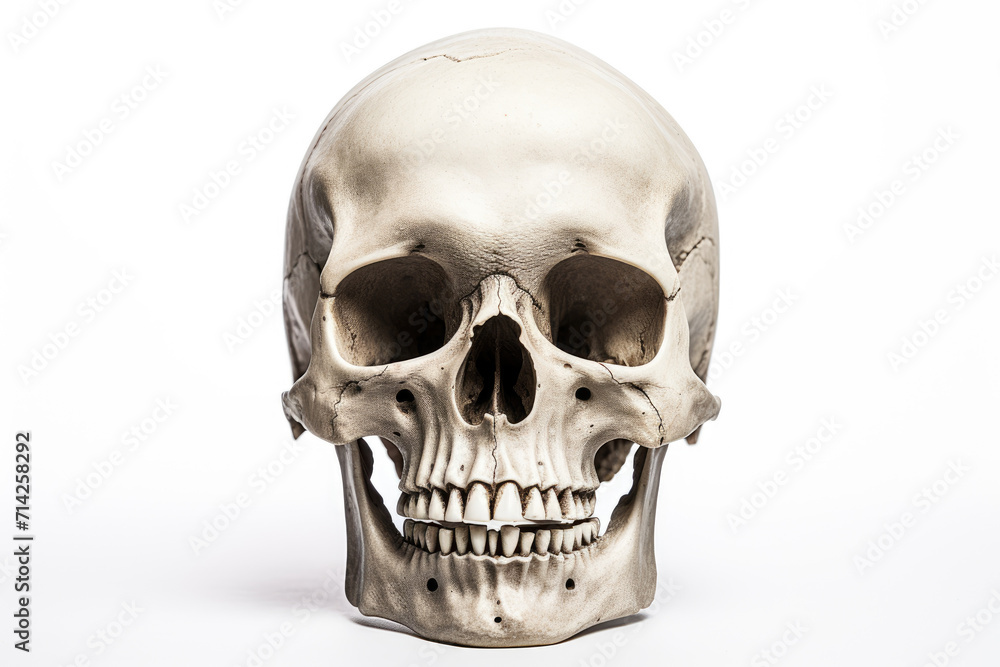 Fototapeta premium Skeleton head isolated on white background