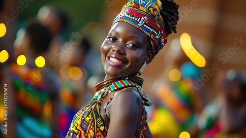 The rich cultural heritage of Africa by showcasing traditional clothing, dance, and art.