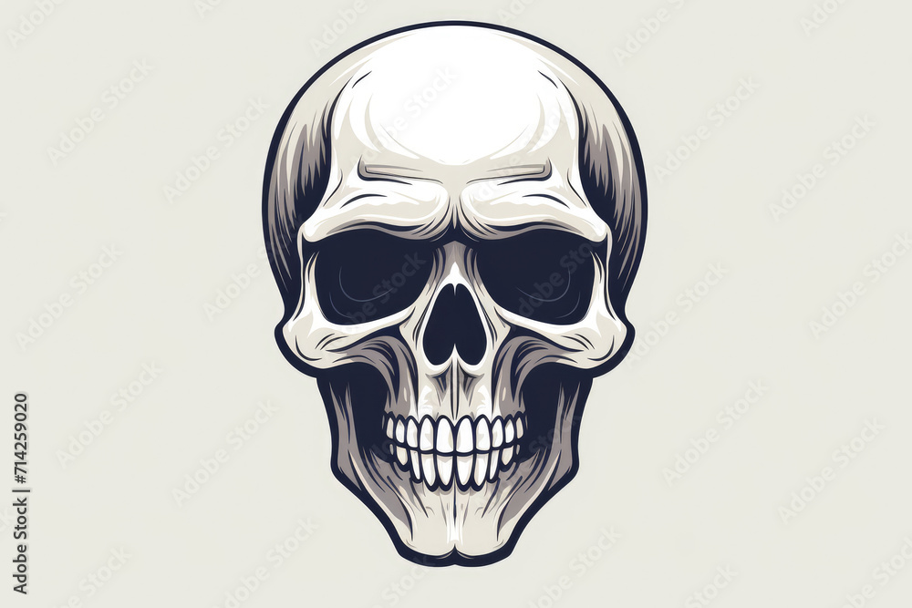 Obraz premium Skull head isolated on white background
