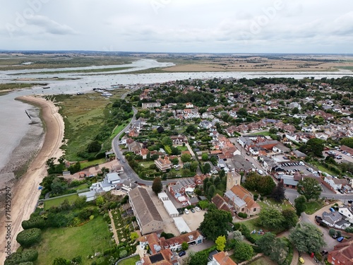 Print op canvas .Old town West Mersea Essex UK drone,aerial