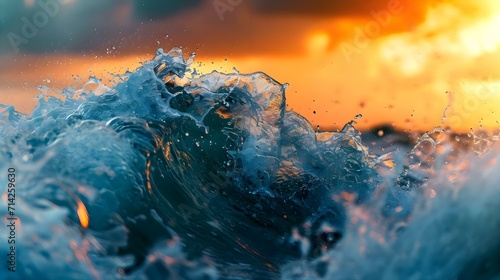 Fototapeta Naklejka Na Ścianę i Meble -  a close up of a wave in the ocean
