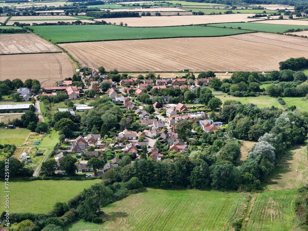 Aylmerton Village Norfolk UK drone,aerial ..