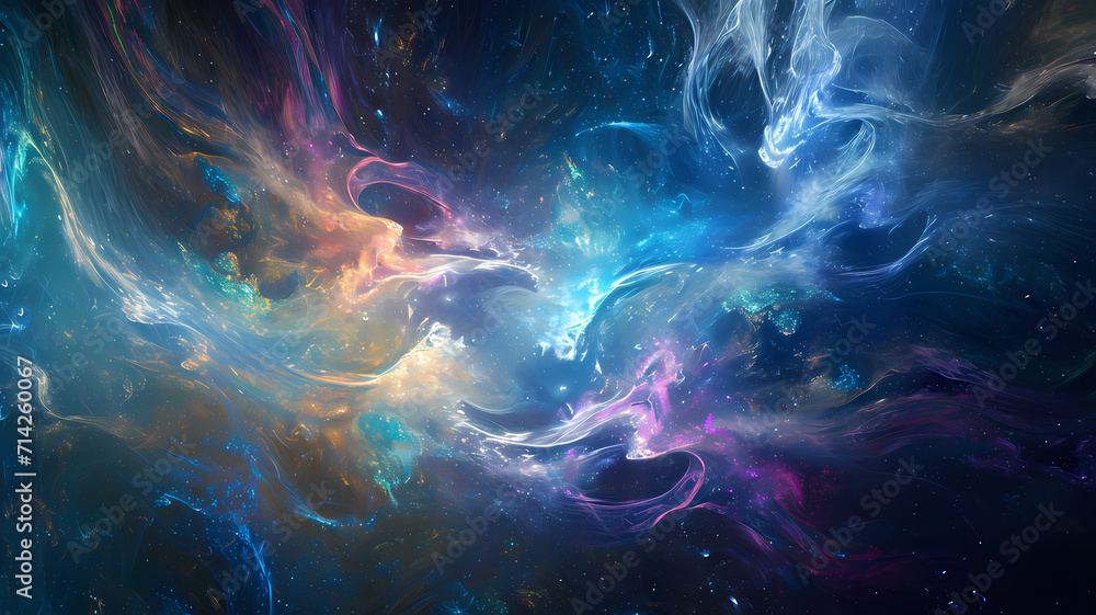 Abstract, ethereal digital backdrop with futuristic artistic flair