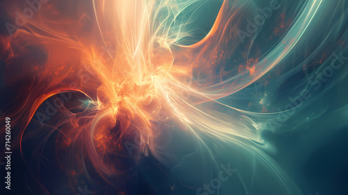Abstract background in digital art style, fusing ethereal and futuristic concepts