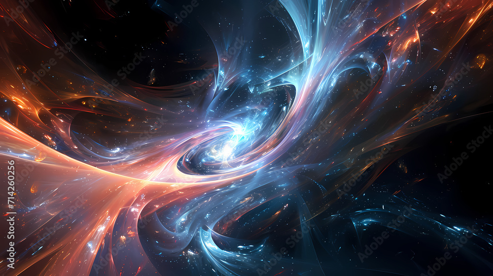 Ethereal-themed abstract digital art background with a futuristic touch