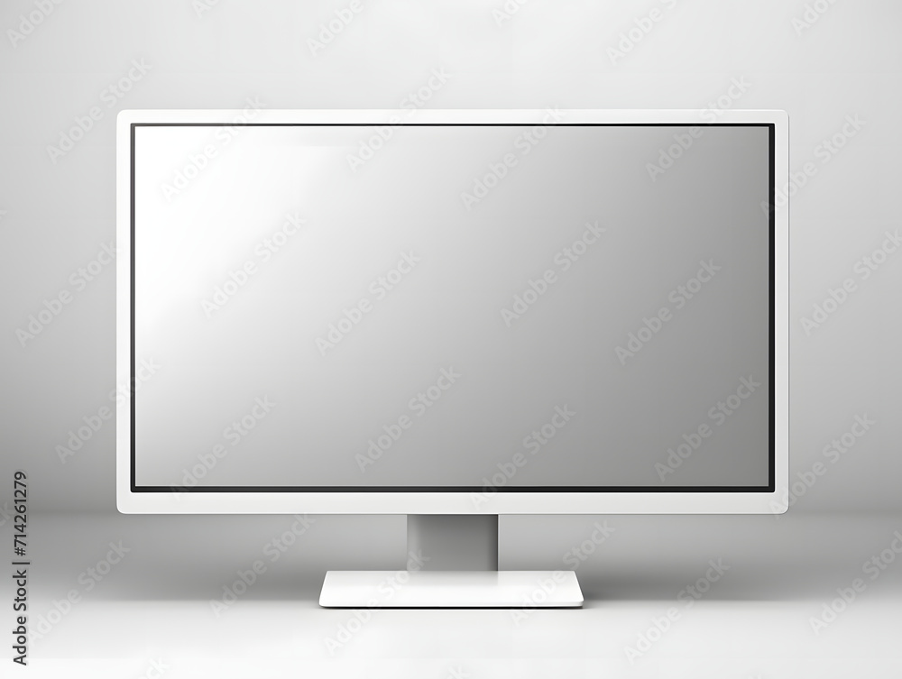 3D blank computer display mockup 3D blank computer display mockup