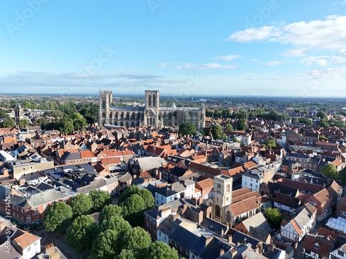 York City centre UK drone,aerial photo