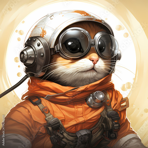 Character Cat police SWAT i...