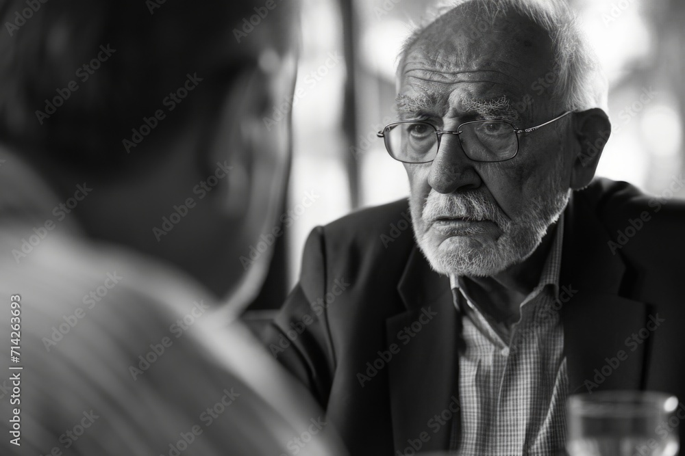 An older man is seated at a table, enjoying a glass of wine. This image can be used to depict relaxation, leisure, or enjoying a drink An older man is seated at a table, enjoying a glass of wine. This image can be used to depict relaxation, leisure, or enjoying a drink
