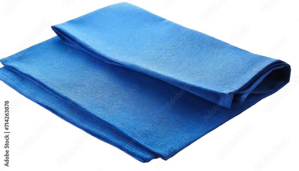 Blue napkins isolated on transparent background