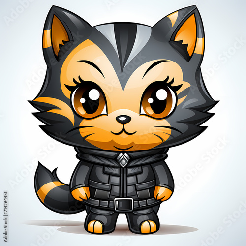 Beautiful cute cat water co...