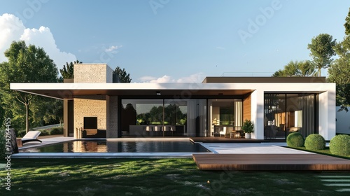 Modern house concept inspiration, ideal for business rental house concepts, homes for sale, and advertisements showcasing luxurious and modern houses
