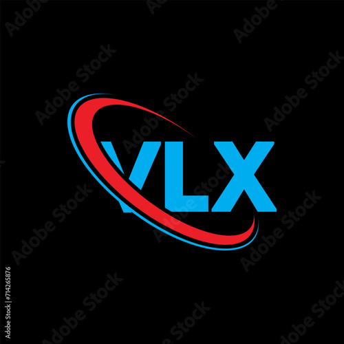 VLX logo. VLX letter. VLX letter logo design. Initials VLX logo linked with circle and uppercase monogram logo. VLX typography for technology, business and real estate brand. photo