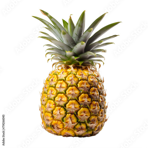 A flat pineapple on a transparent background png isolated