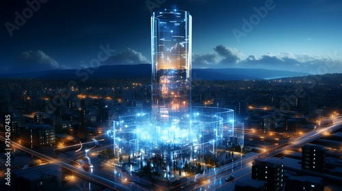Detailed Illustration of a Cyberpunk Underground City