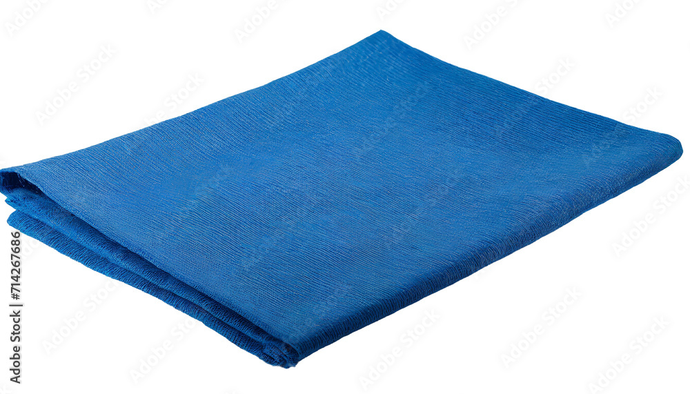Blue napkins isolated on transparent background Blue napkins isolated on transparent background