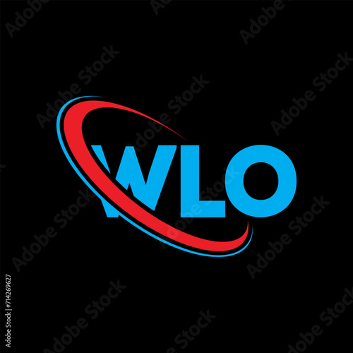WLO logo. WLO letter. WLO letter logo design. Initials WLO logo linked with circle and uppercase monogram logo. WLO typography for technology, business and real estate brand.