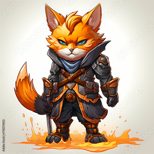 Beautiful cute fox water co...