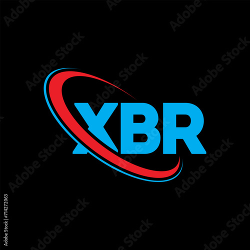 XBR logo. XBR letter. XBR letter logo design. Intitials XBR logo linked with circle and uppercase monogram logo. XBR typography for technology, business and real estate brand. photo