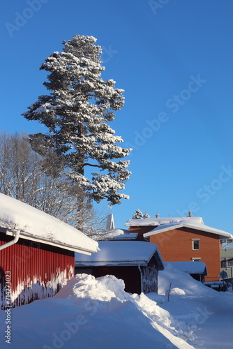 Wallpaper Mural house in the snow Torontodigital.ca