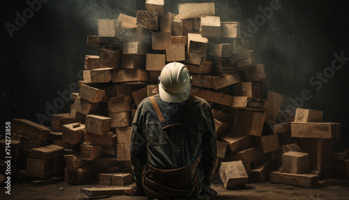 Surreal photo of Man Worker