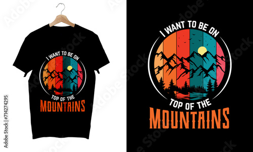 Mountain adventure t-shirt design 