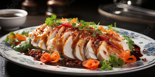 White Cut Chicken Elegance: Chinese Culinary Purity. A Symphony of Simplicity and Delicate Flavors 