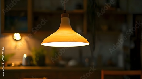 a light hanging from a ceiling in a kitchen © KWY